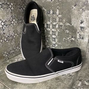 Vans Black Slip On Shoes